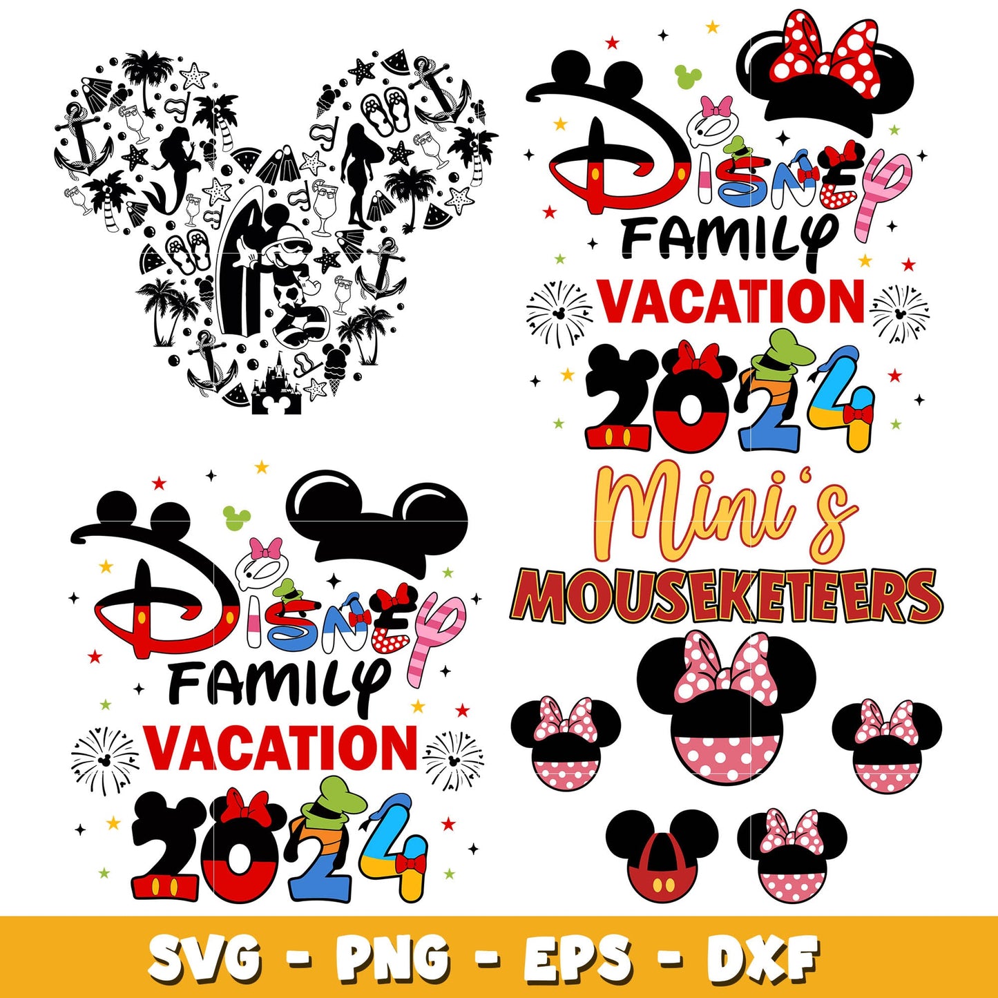 Mickey head family vacation svg bundle, Disney vacation svg, Disney svg