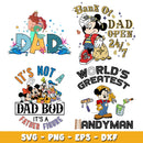 Disney mickey happy father day svg bundle, Father day svg, Disney svg