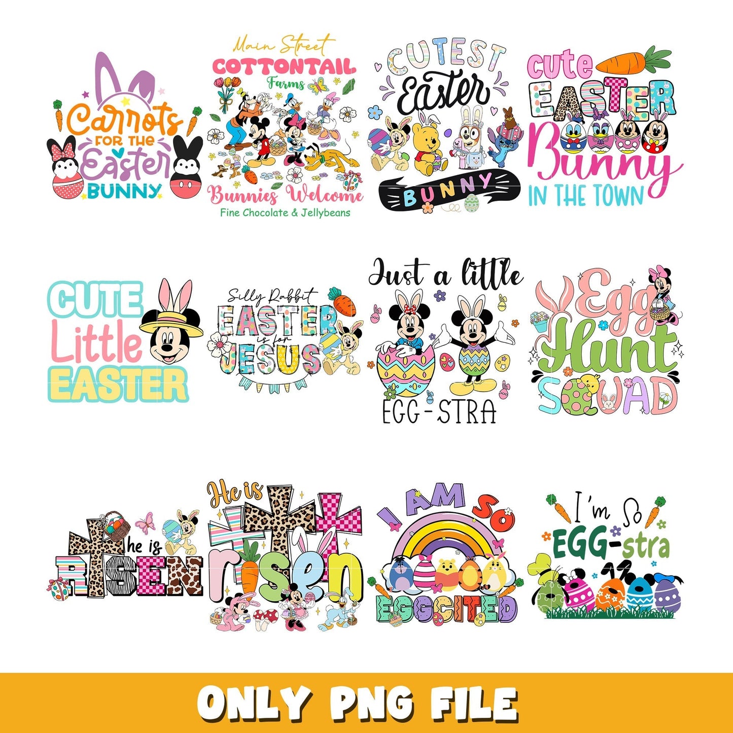 Easter  bundle png, Disney cartoon png, Digital download