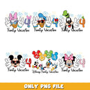 Mickey friends family vacation png bundle, Disney vacation png, Disney png