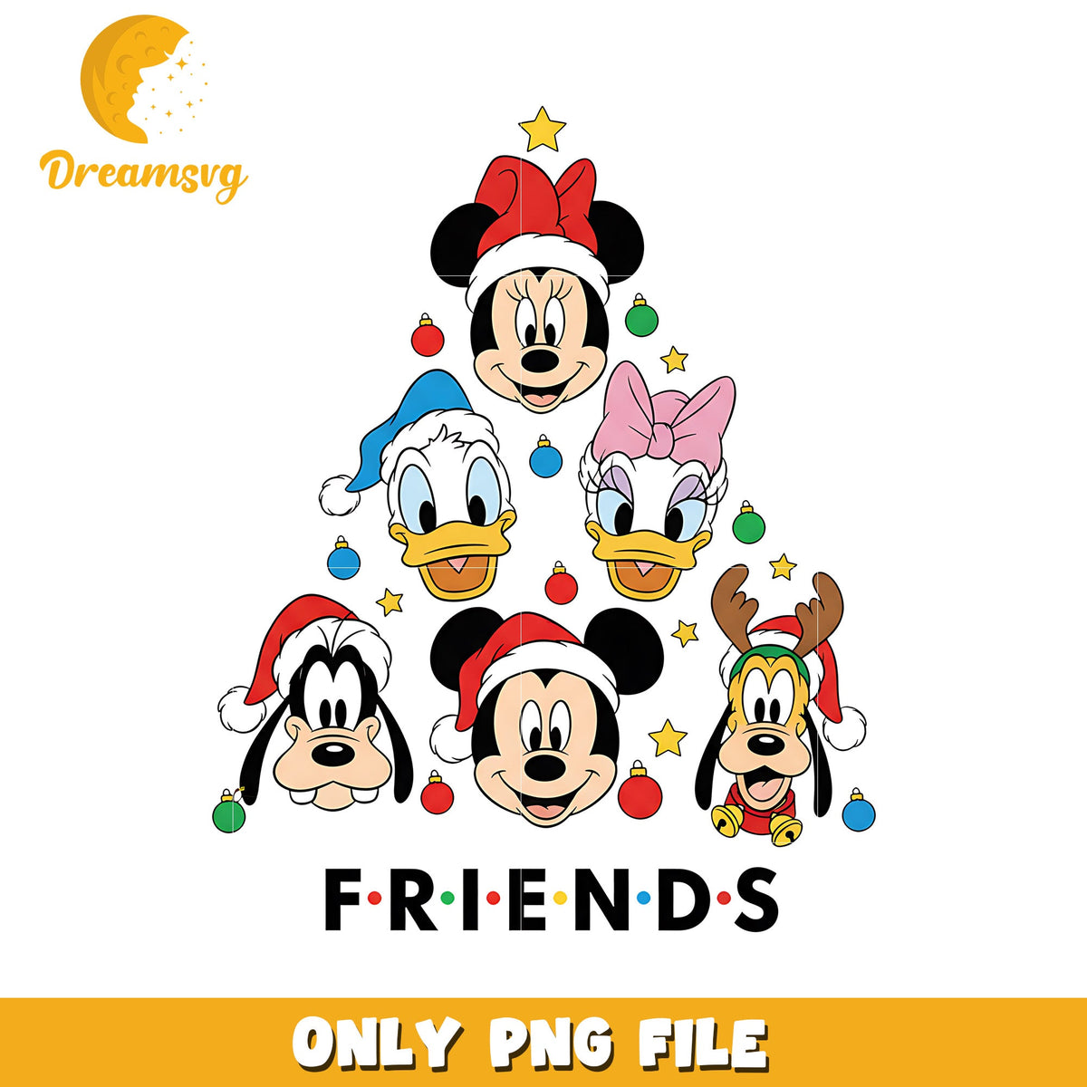 Disney friends png, christmas season png, disney png