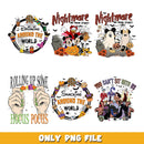 Mickey mouse friends nightmare png bundle, Disney halloween png, Disney png