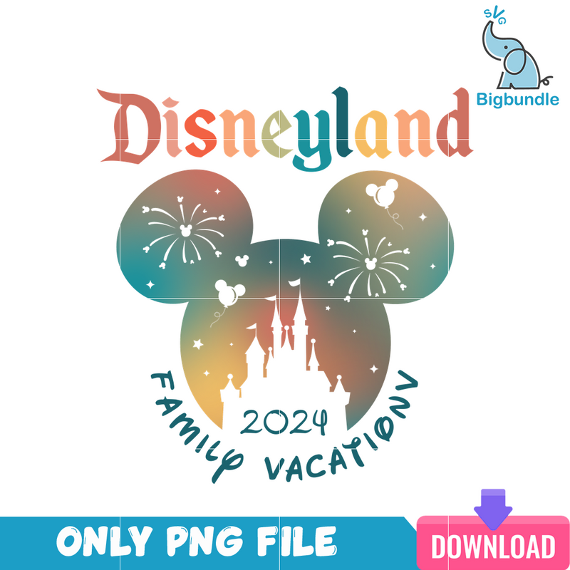 Disneyland 2024 Family Vacation PNG