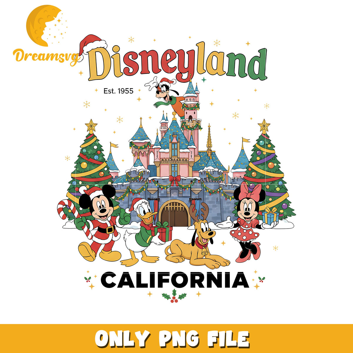 Disneyland png, christmas season png, disney png