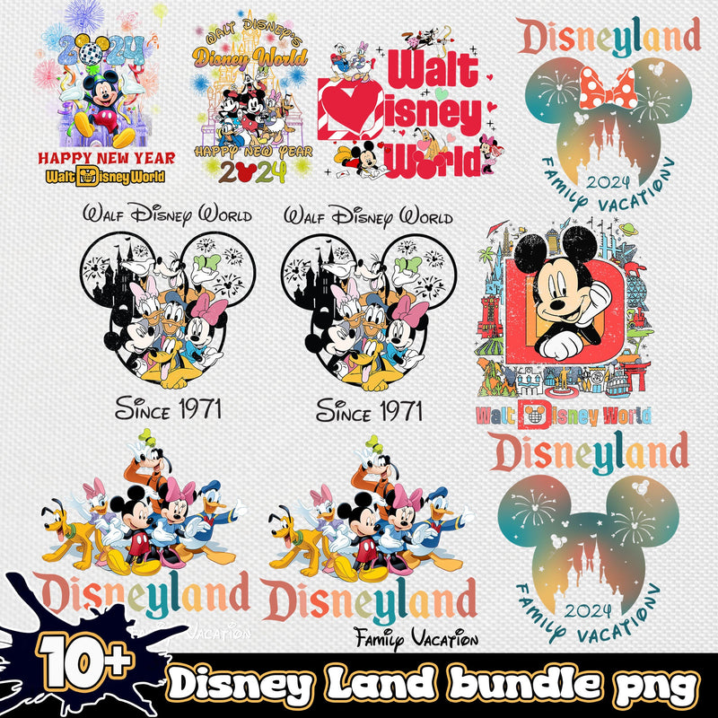 Disney land 2024 png bundle