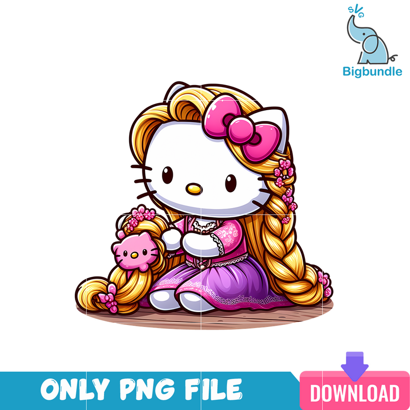 Disney Princess Rapunzel Hello Kitty PNG