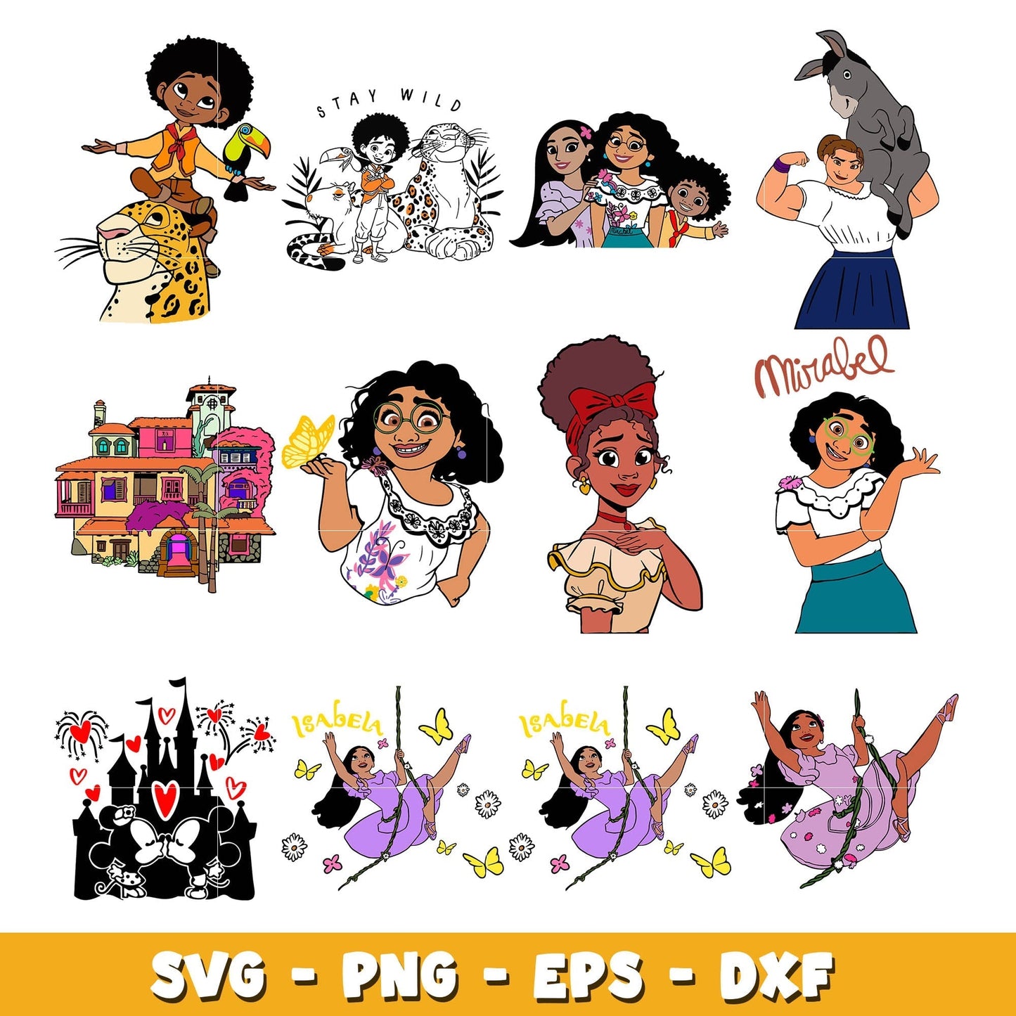 Encanto and friends bundle svg, Disney cartoon svg, Digital download