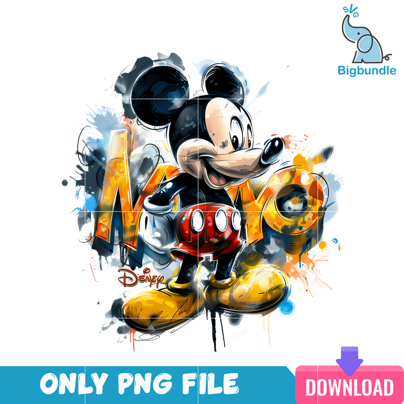 Disney Characters Mickey Graffiti PNG