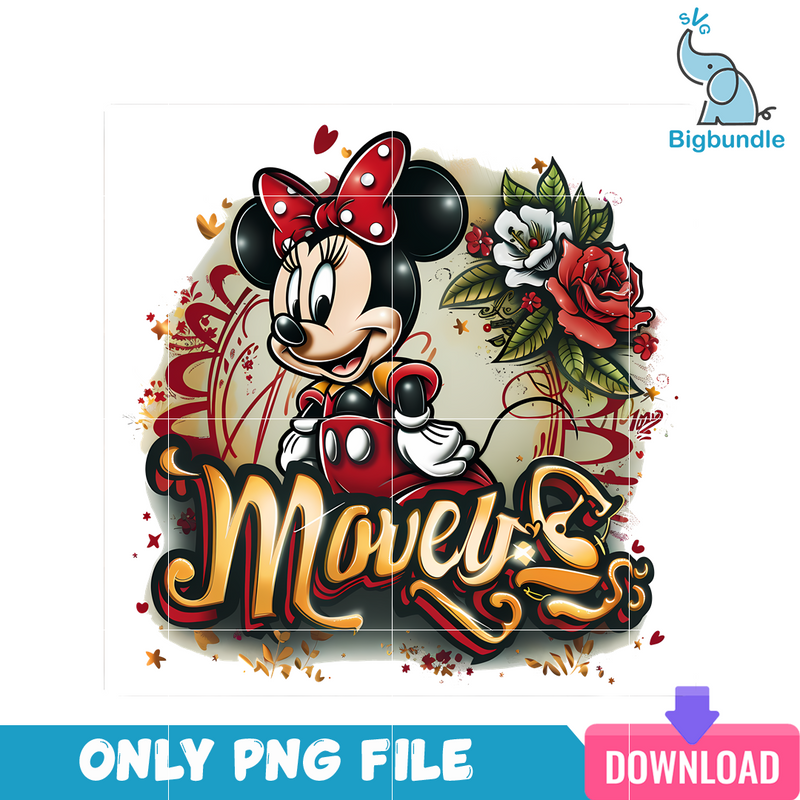 Disney Characters Minnie Flower PNG