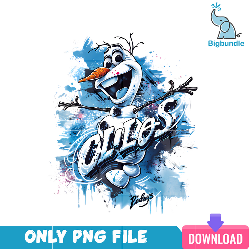 Disney Characters Olaf Flower PNG