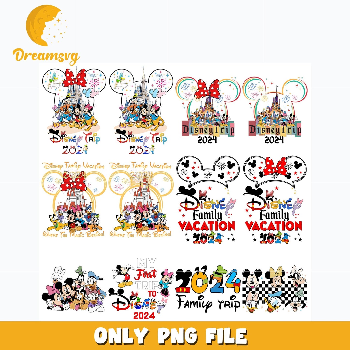 Disneyland first trip 2024  bundle png, Disney png, Digital download