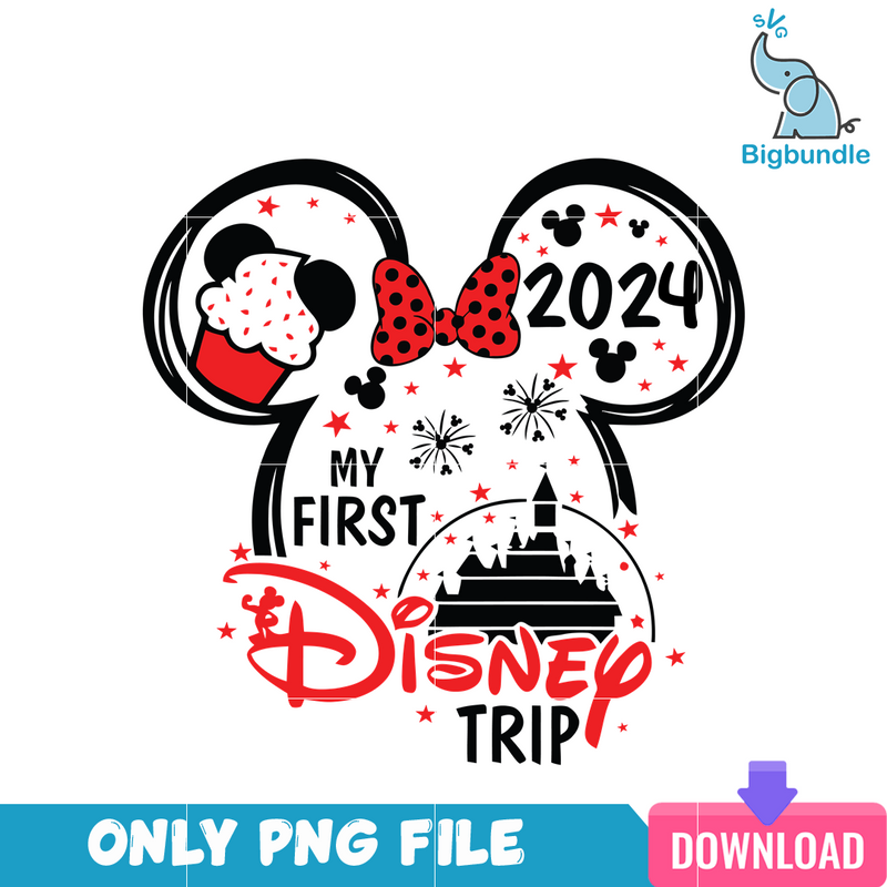 My First Disney Trip Minnie Themed PNG