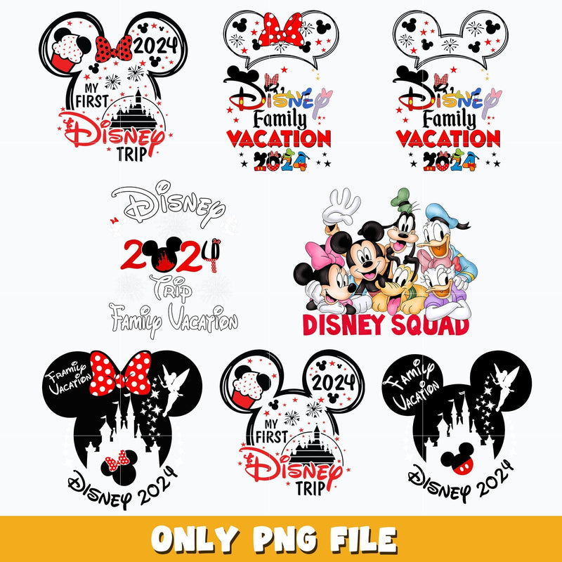 Disney trip family vacation bundle png, Disney png, Digital download