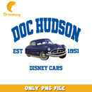 Doc Hudson Vintage Disney Cars PNG File for Fans