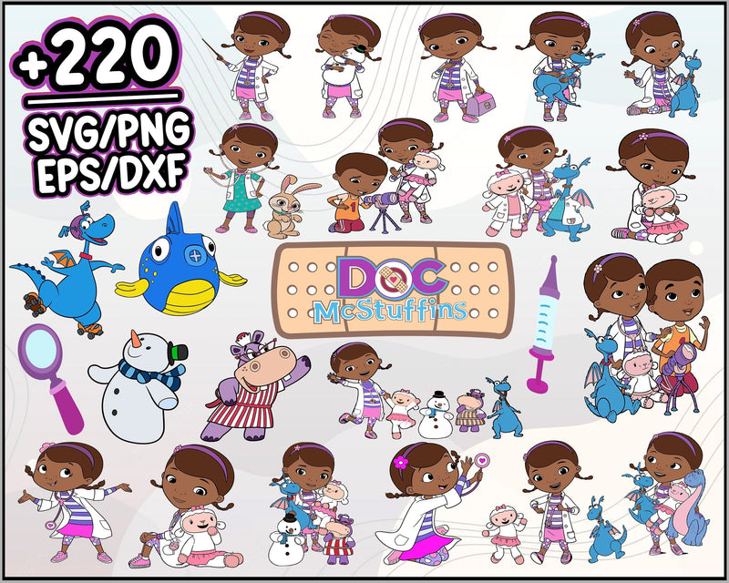 220+ Doc McStuffins Bundle Svg, Doc McStuffins Svg, Disney Junior Svg, Doctor Svg, Doc McStuffins Clipart, Dottie McStuffins, Cartoon svg, png, dxf, eps digital file