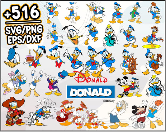 516+ Donald Duck Svg Bundle, Donald Duck Svg, Walt Disney Svg, Donald Duck Vector, Donald Duck Clipart, Cartoon svg, png, dxf, eps digital file