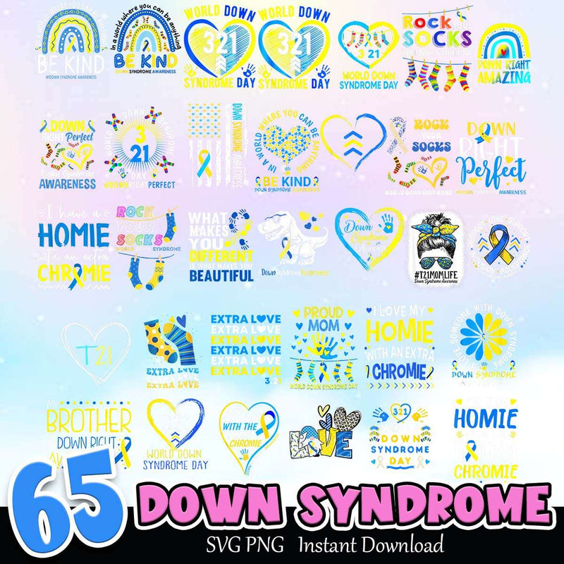 Down Syndrome PNG Bundle Sublimation Instant Download