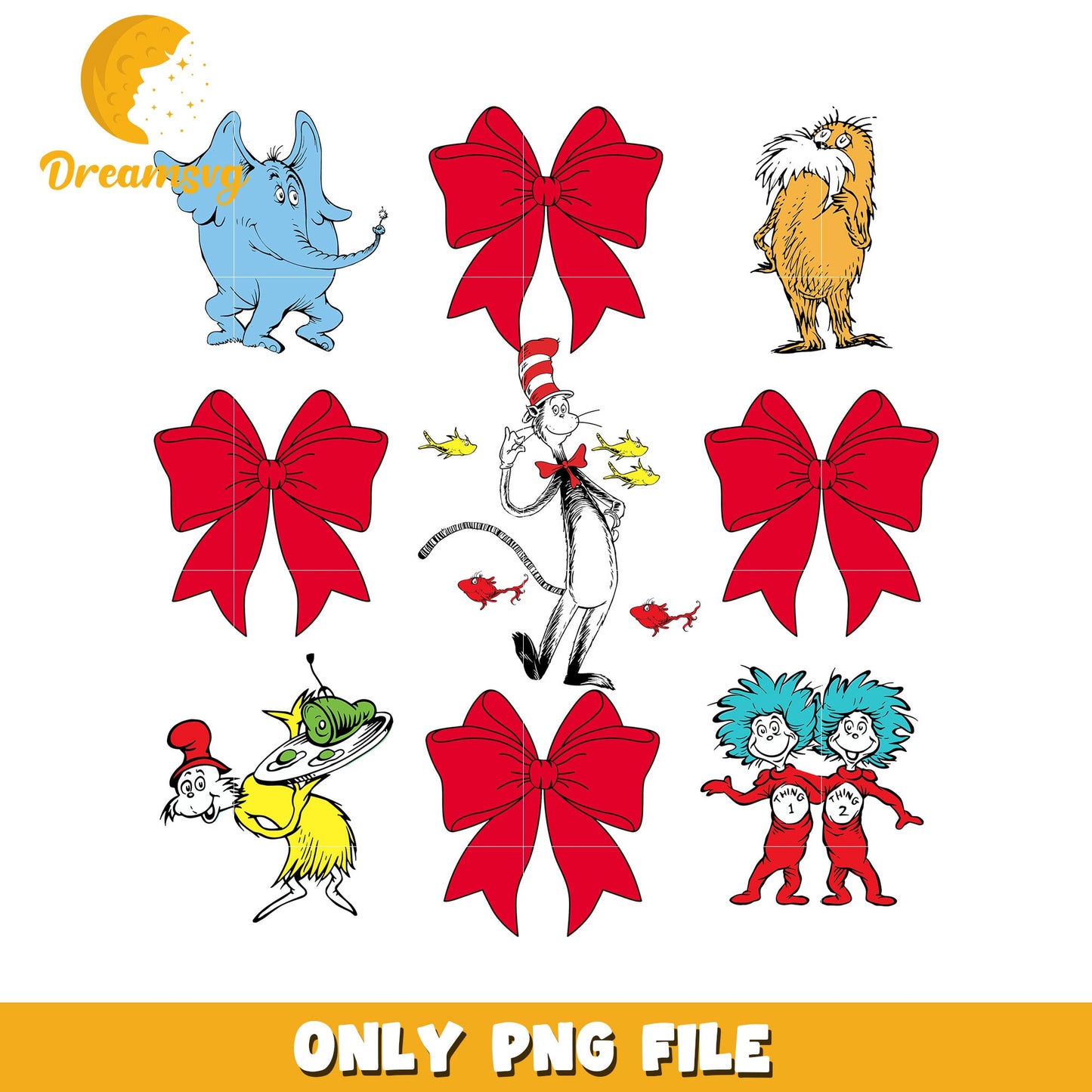 Dr Seuss Characters PNG Clipart