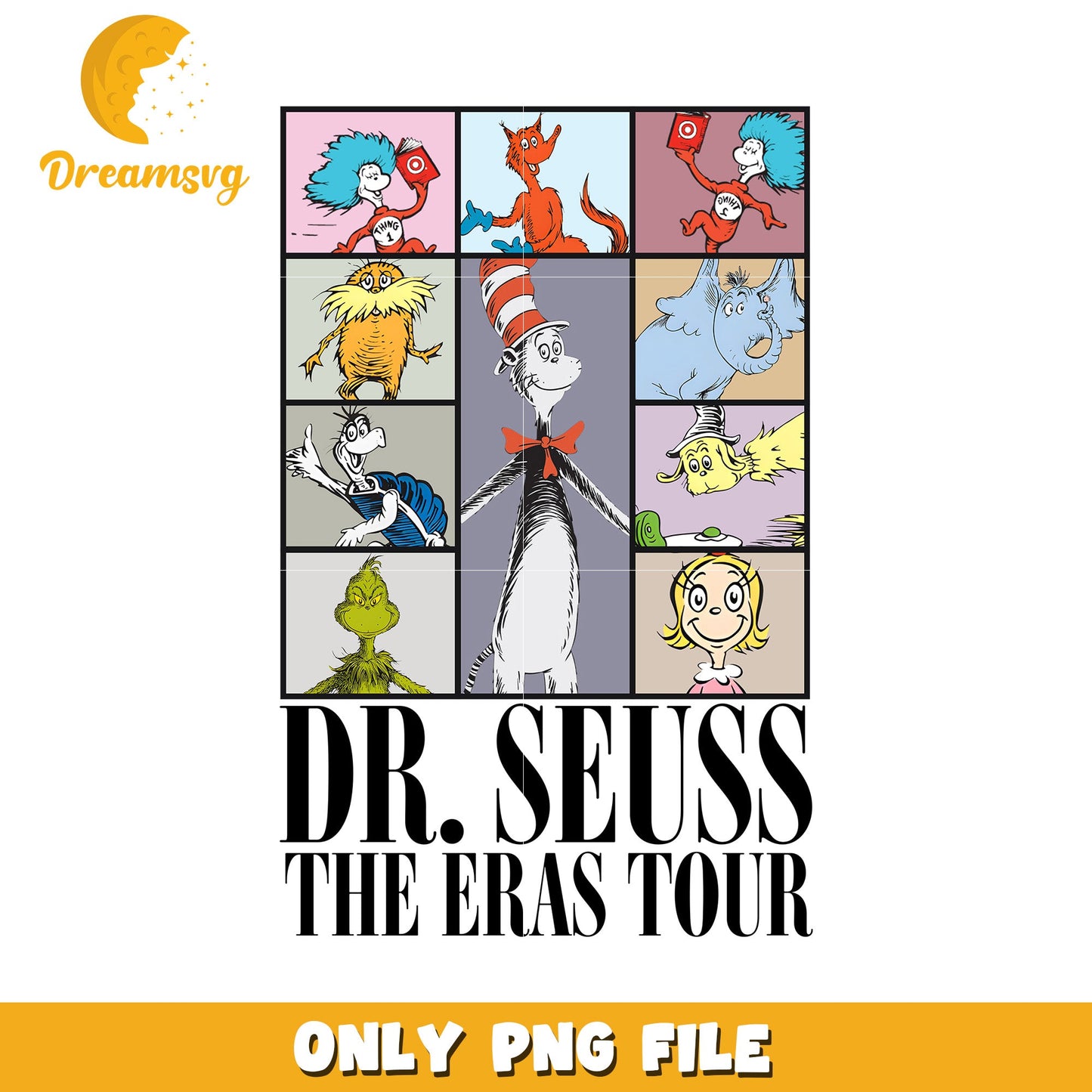 Dr Seuss Characters PNG Eras Tour