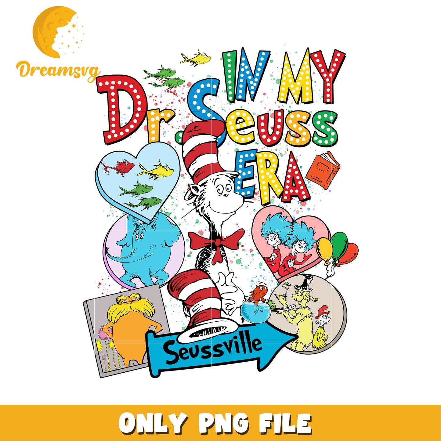 Dr Seuss Era Design for Kids in PNG Format Download