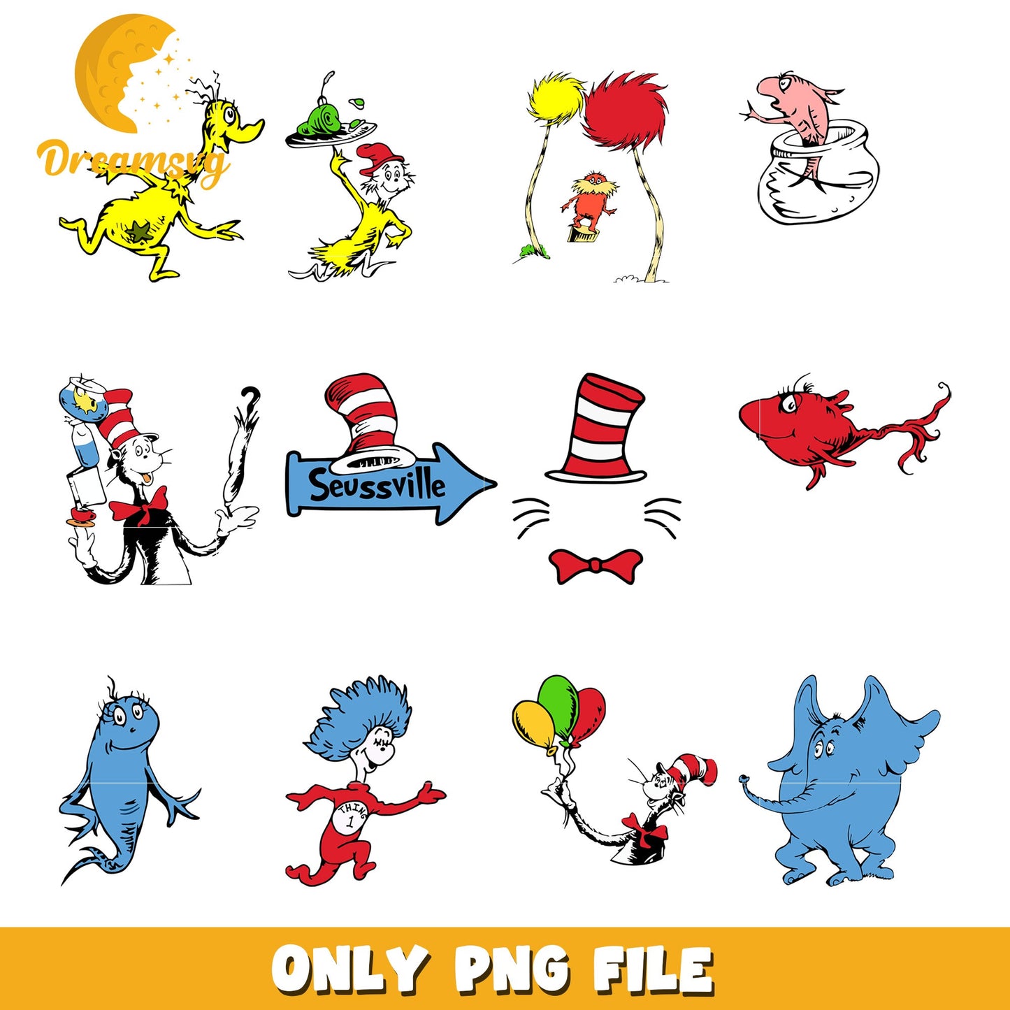 Dr Seuss PNG Bundle Characters