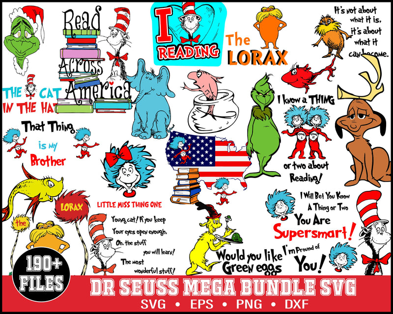 Dr seuss bundle svg - Digital download