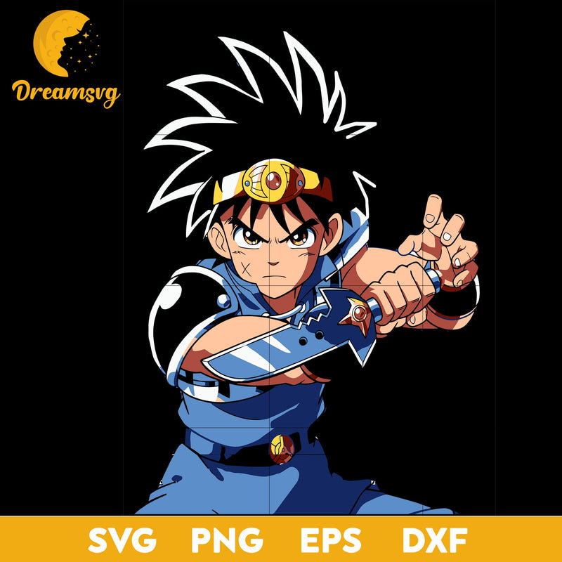 Dragon Quest Svg, Dragon Svg, Anime Svg, The Adventure Of Dai Anime Svg, file for cricut, Anime svg, png, eps, dxf digital download