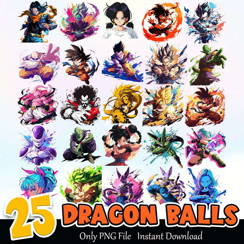 Dragon Balls PNG Bundle Sublimation Instant Download