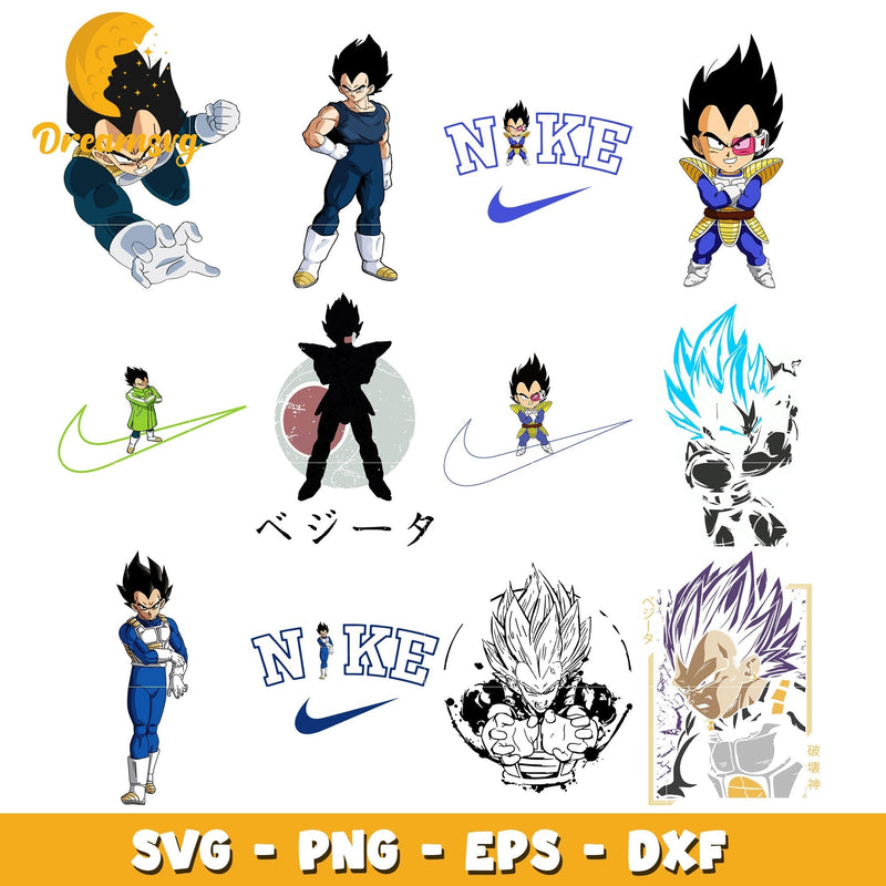 Vegeta dragon ball bundle design svg, vegeta anime svg