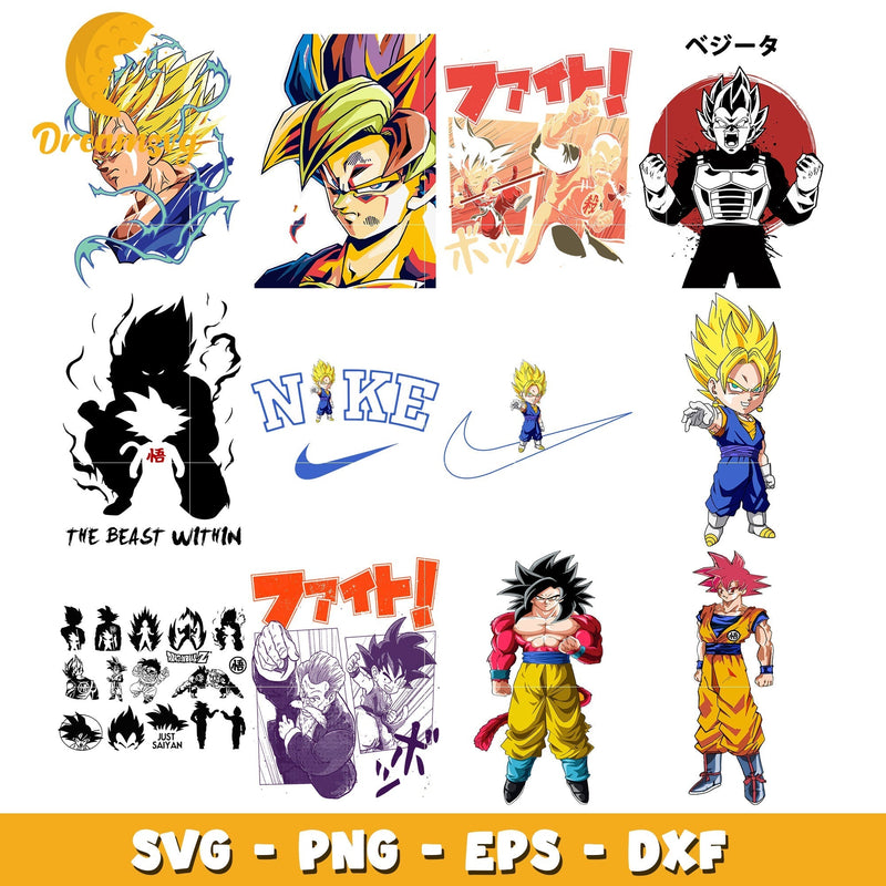 Vegeta character anime bundle design svg, vegeta svg, dragon ball svg