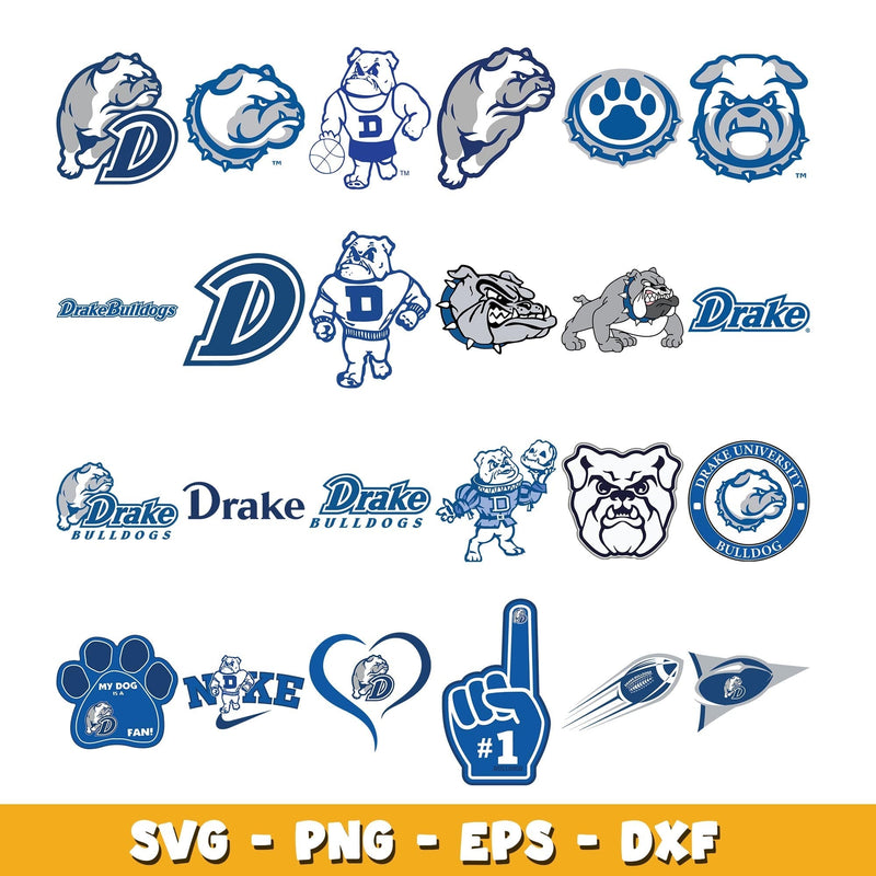 Drake Bulldogs Bundle svg, Drake Bulldogs logo svg, ncaa svg