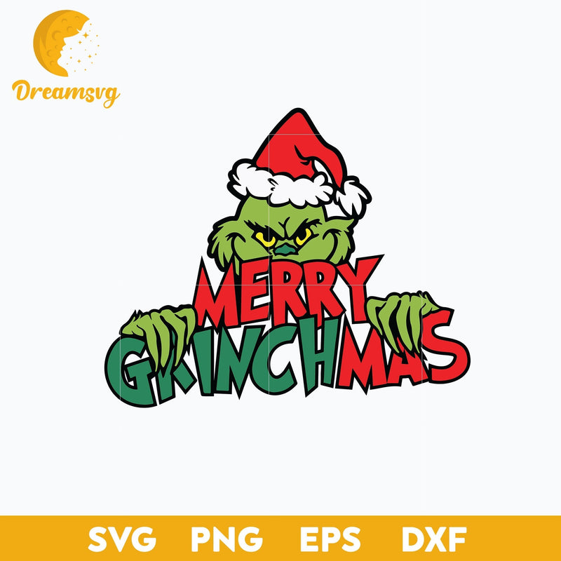 Merry Grinchmas Santa Claus Hat Christmas SVG,  Christmas SVG.