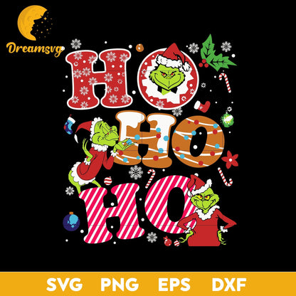 Ho Ho Ho The Grinch Christmas SVG, Christmas SVG PNG DXF EPS File.