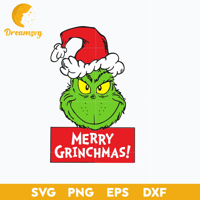 Grinch Merry Christmas SVG, Christmas SVG, PNG DXF EPS Digital File.