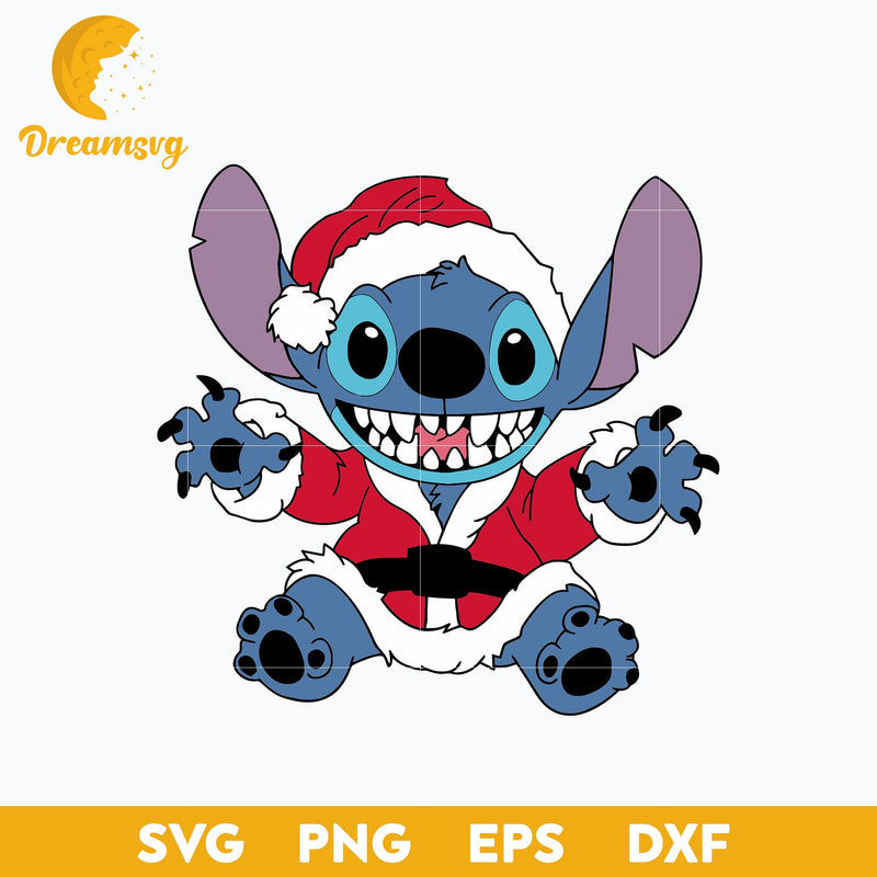 Stitch Christmas SVG, Disney Christmas SVG, PNG, DXF, EPS Digital File.