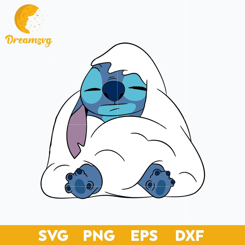 Stitch Sleeping SVG, Stitch SVG, PNG, DXF, EPS Digital File.