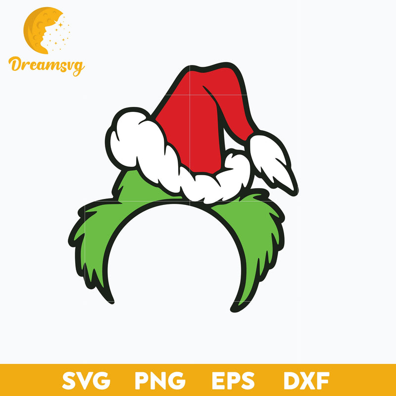 Grinch Santa Claus Hat SVG, Christmas SVG, PNG DXF EPS Digital File.