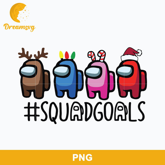 Among Us Squad Goals PNG, Among Us Christmas PNG, Christmas PNG.