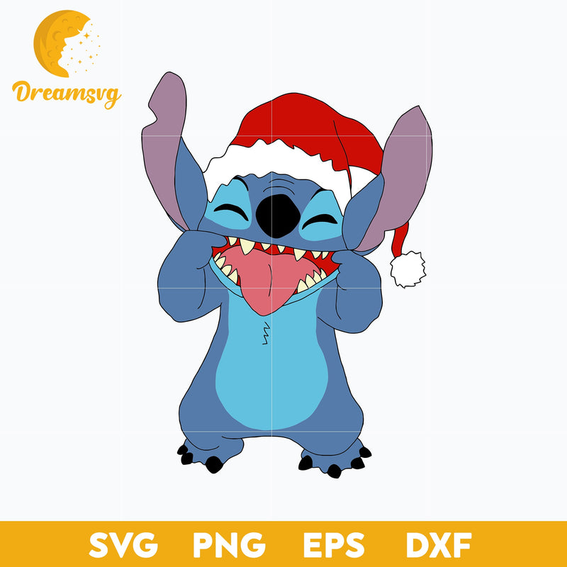 Stitch Santa Christmas Winter SVG, Christmas SVG, PNG, DXF, EPS Digital File.