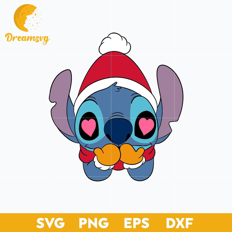 Stitch Christmas SVG, Disney Christmas SVG, Stitch Winter SVG Digital File.