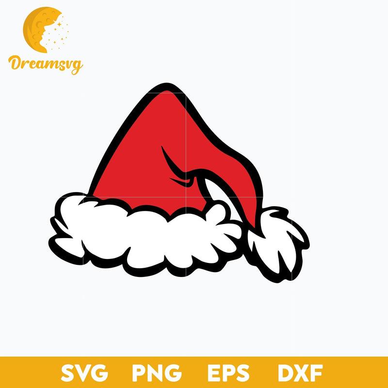 Santa Hat SVG, Christmas SVG, PNG DXF EPS Digital File.