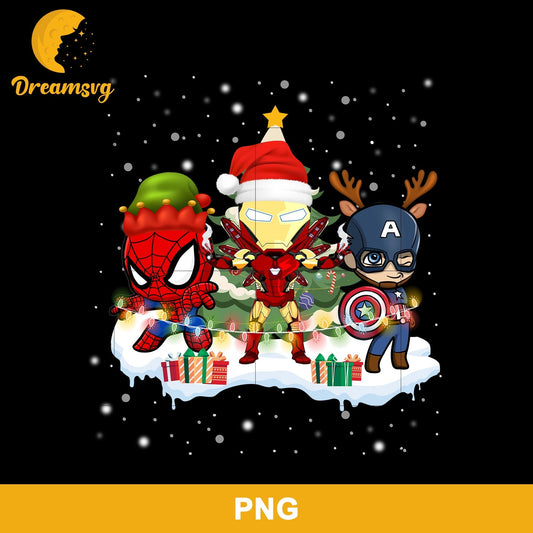 Avengers Superhero Christmas PNG, Christmas PNG File.