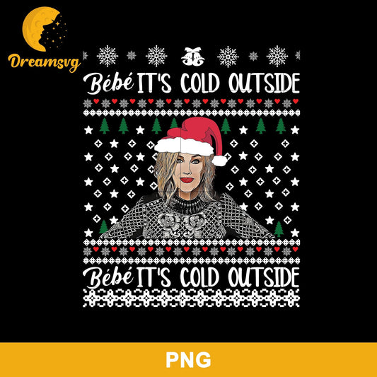 Bé Bé It's Cold Outsite PNG, Christmas PNG Digital File.