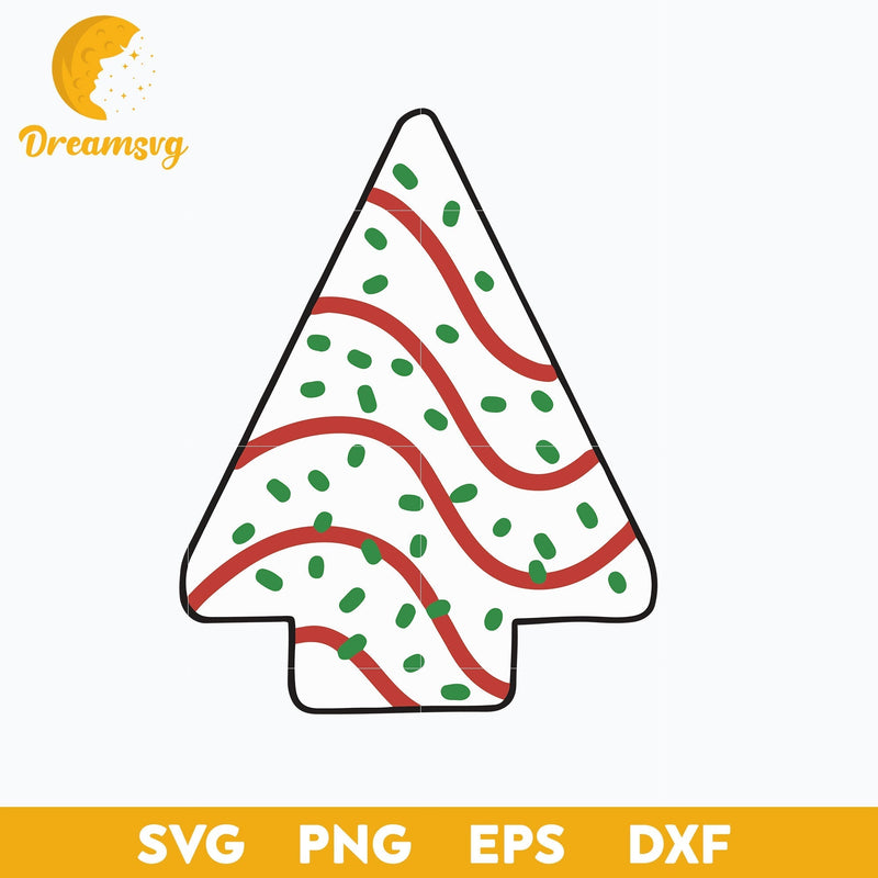 Watercolor Christmas Tree Cake SVG, Christmas SVG.