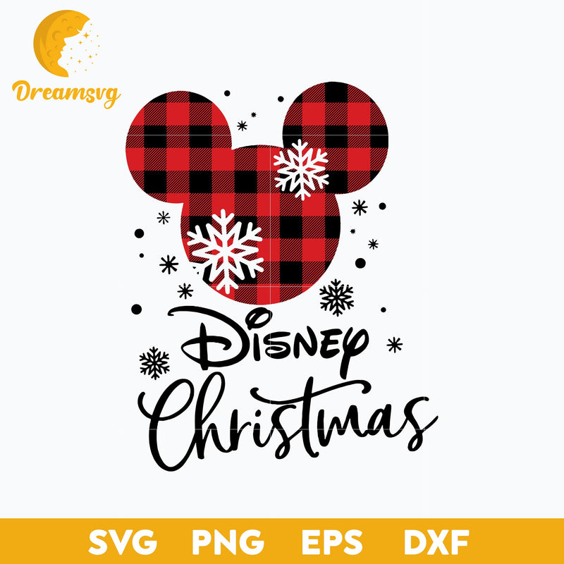 Disney Christmas SVG, Buffalo Plaid SVG, Christmas SVG, PNG DXF EPS Digital File.