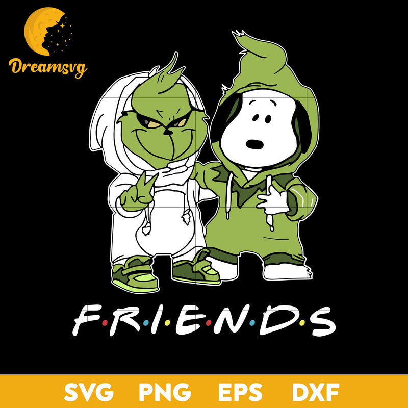 Snoopy and Grinch Friend Christmas SVG, Christmas SVG File.