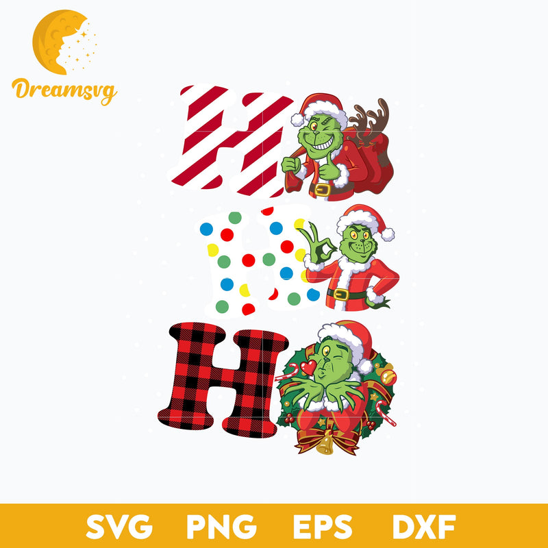 Grinch Hohoho Christmas, Grinch Santa SVG, Christmas SVG, PNG DXF EPS Digital File.