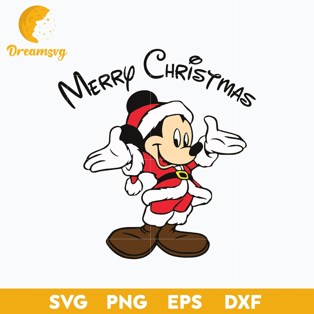Mickey Mouse Christmas SVG, Mickey Christmas SVG, PNG DXF EPS Digital File.