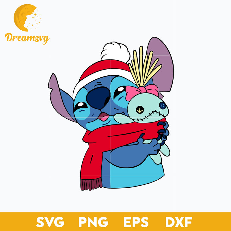 Stitch And Scrump Christmas, Christmas SVG, PNG, DXF, EPS Digital File.