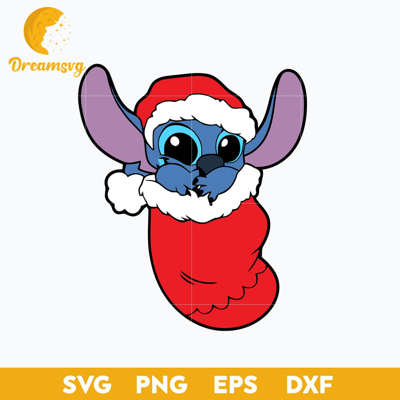 Merry Christmas Stitch, Christmas Stitch SVG, PNG, DXF, EPS Digital File.